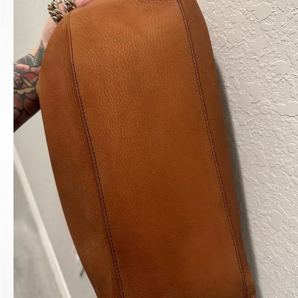 GUCCI Soho Chain Nubuck Orange Leather Tote - Picture 8 of 15